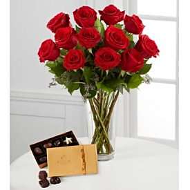 Red Rose Bouquet con chocolates Godiva ®